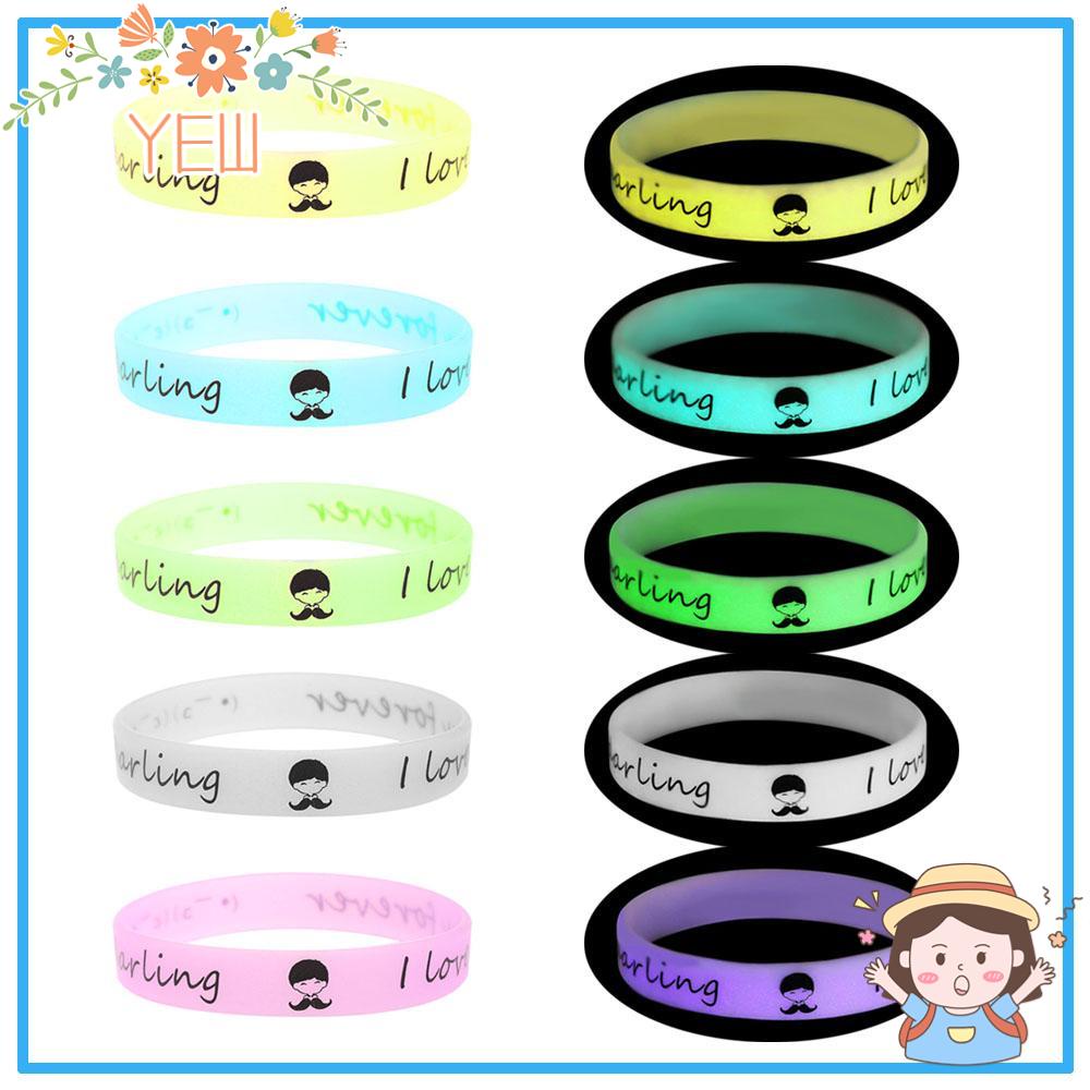 Set 1 / 5 / 10 Vòng Tay Cao Su Dạ Quang Độc Đáo