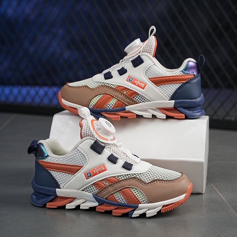 Giày Thể Thao Phối Lưới Thoáng Khí Trọng Lượng Nhẹ Thời Trang Mùa Hè 2023 Mới Cho Bé Trai