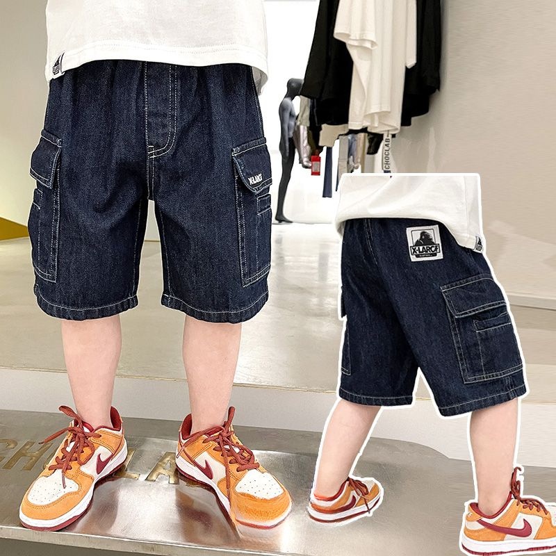 Quần Short denim Dáng Rộng Có Túi Thời Trang Mùa Hè Phong Cách Nhật Bản Cho Nam T6ZQ