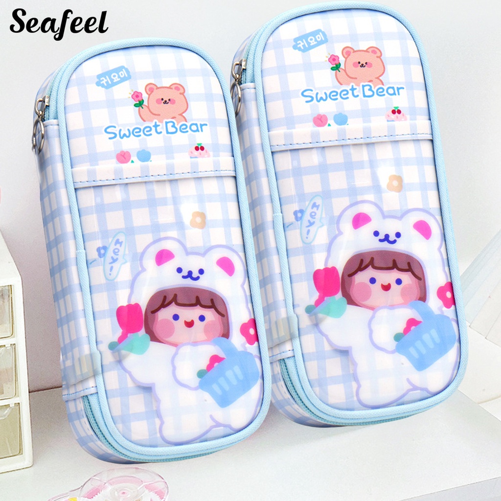 Bóp Viết Cỡ Lớn In Họa Tiết Hoạt Hình Dễ Thương Cho Bé Gái