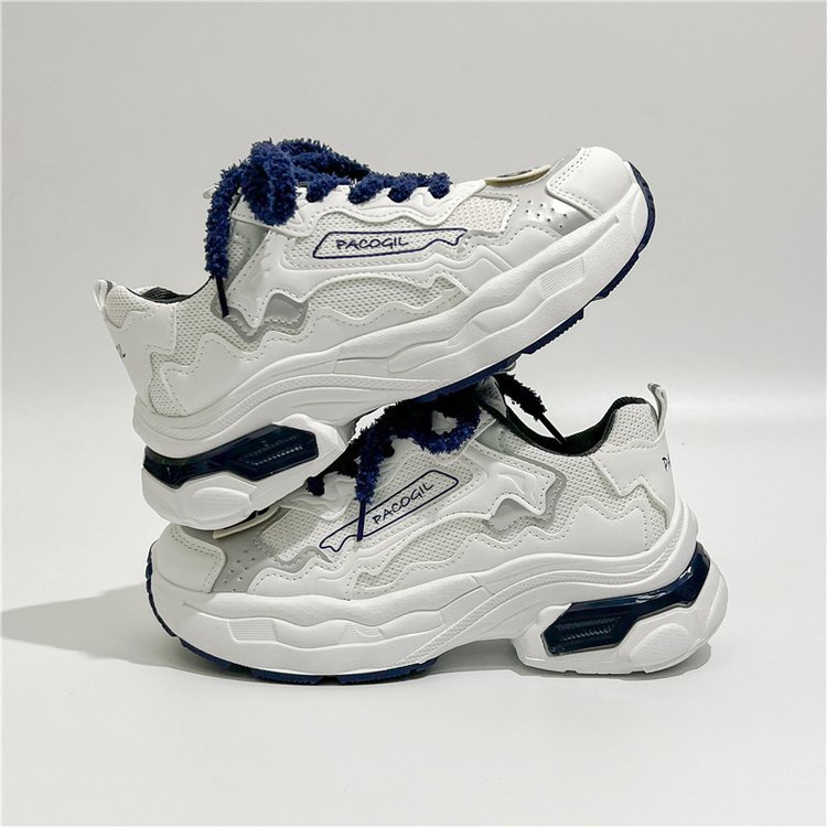 Giày Thể Thao Trắng Mũi Tròn Thoáng Khí Thời Trang Mùa Hè