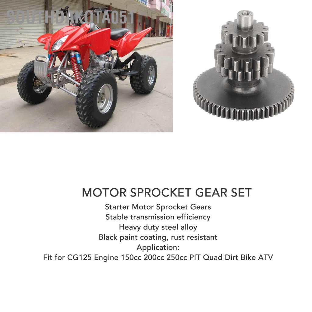 Southdakota051 Động Cơ Khởi Xích Bánh Răng Truyền Ổn Định Phù Hợp Với CG125 150cc 200cc 250cc Hố Quad Dirt Bike ATV