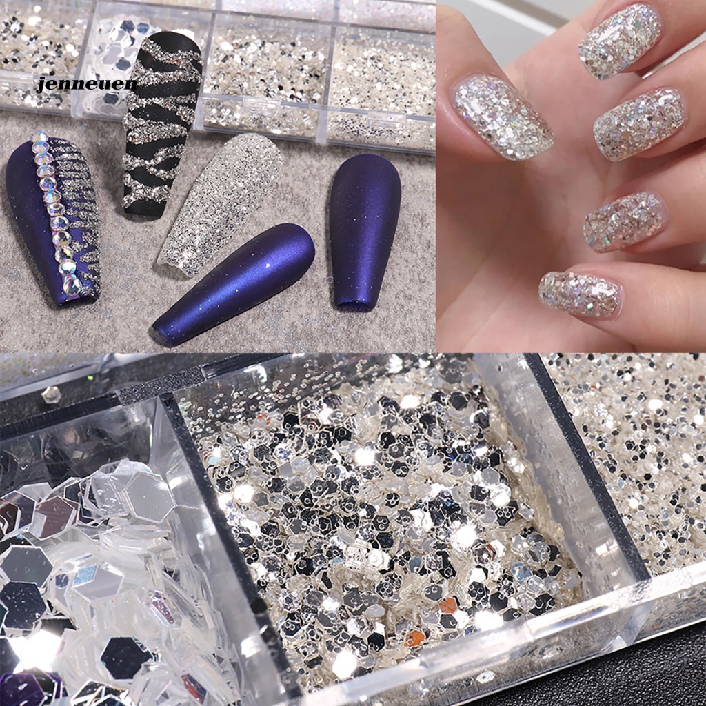 Hộp Sequin Phản Quang Dùng Trang Trí Móng Tay Chất Lượng Cao