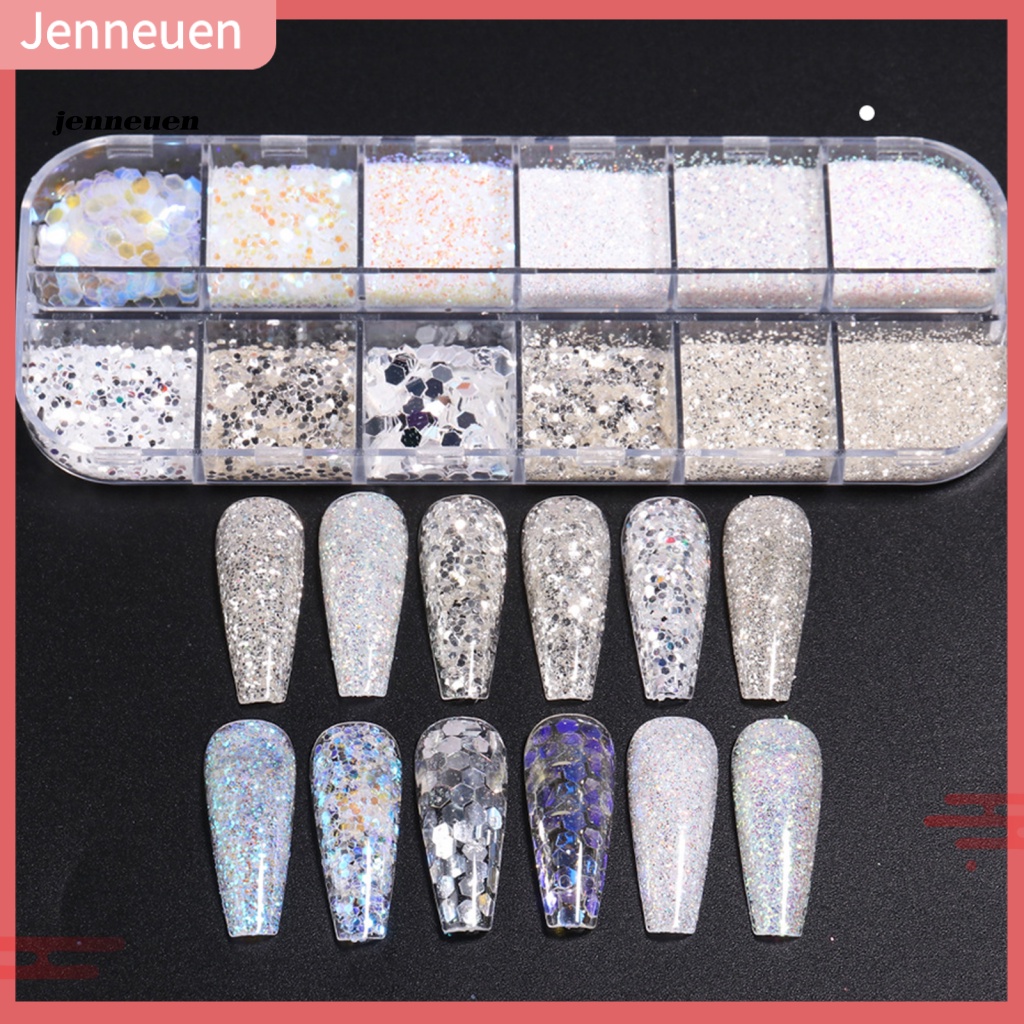 Hộp Sequin Phản Quang Dùng Trang Trí Móng Tay Chất Lượng Cao