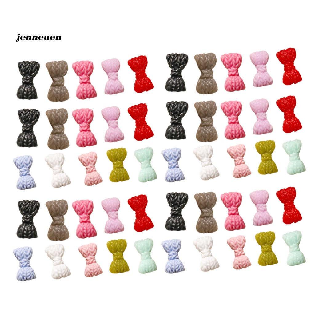 Bộ 50 Hạt Nơ 3D Bằng Nhựa Resin Trang Trí Móng Tay Nghệ Thuật