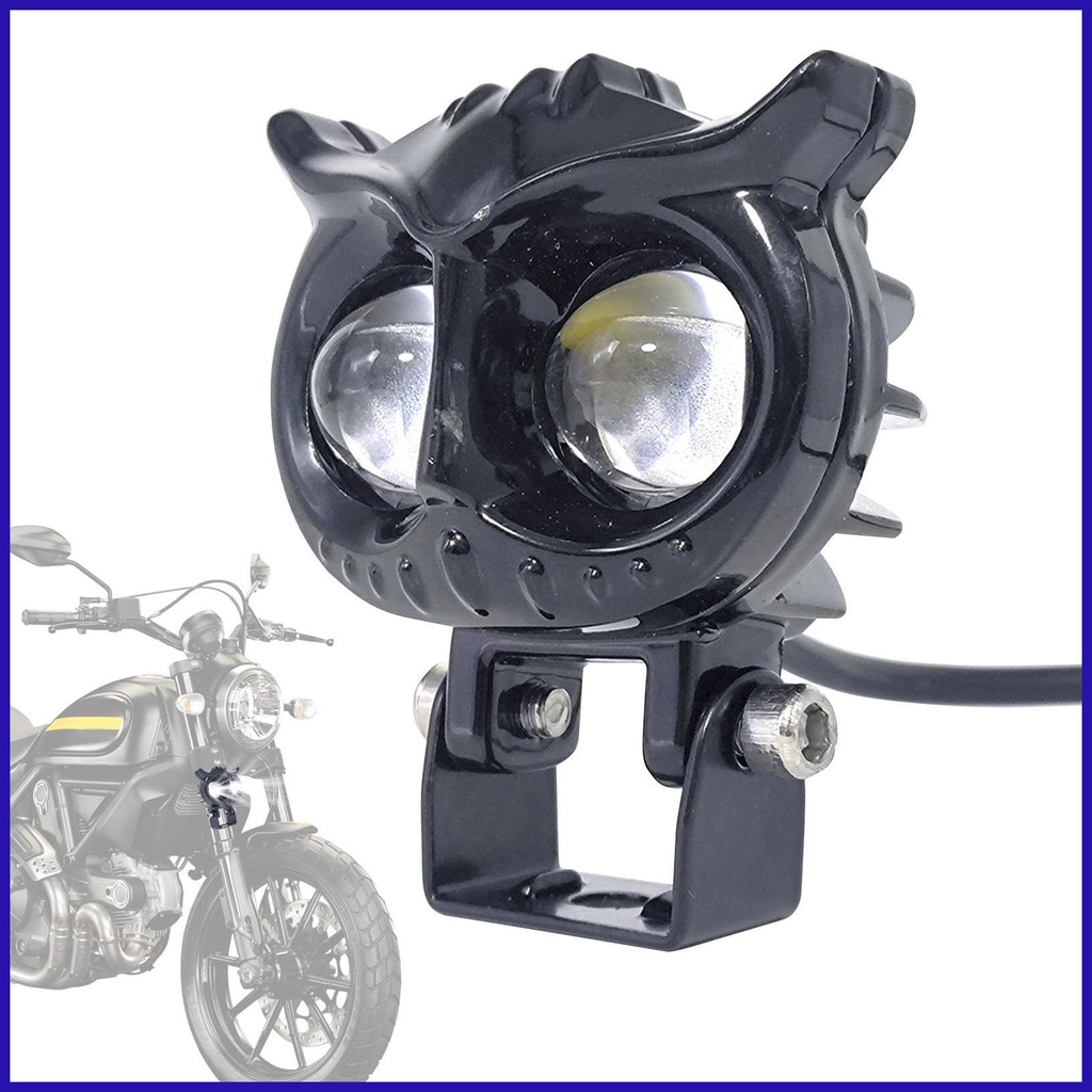 Đèn Pha LED Hai Màu Sương Mù Không Thấm Nước Hình Cú Mèo Cho Xe Máy Xe Hơi