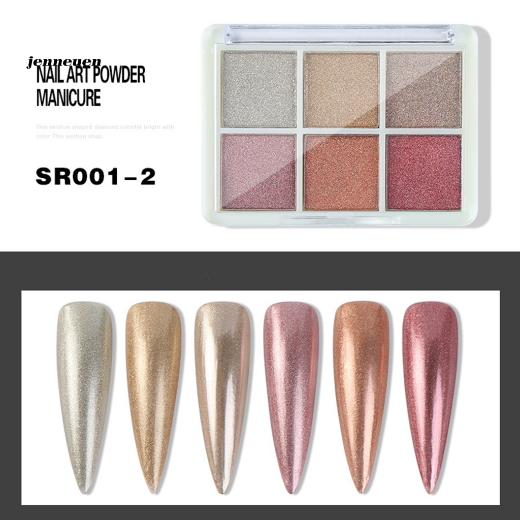 1 Bộ Bột Nhũ Lấp Lánh Trang Trí Móng Tay Trọng Lượng Nhẹ