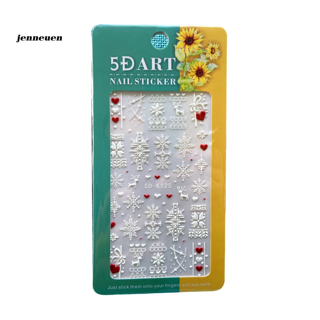 Miếng Dán Trang Trí Móng Tay Chủ Đề Giáng Sinh Dễ Sử Dụng