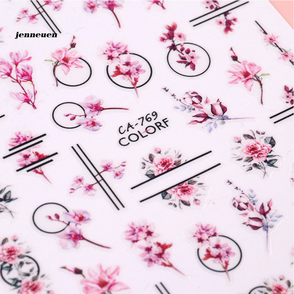 Miếng Dán Trang Trí Móng Tay Hình Hoa Lá / Chim Chóc Xinh Xắn