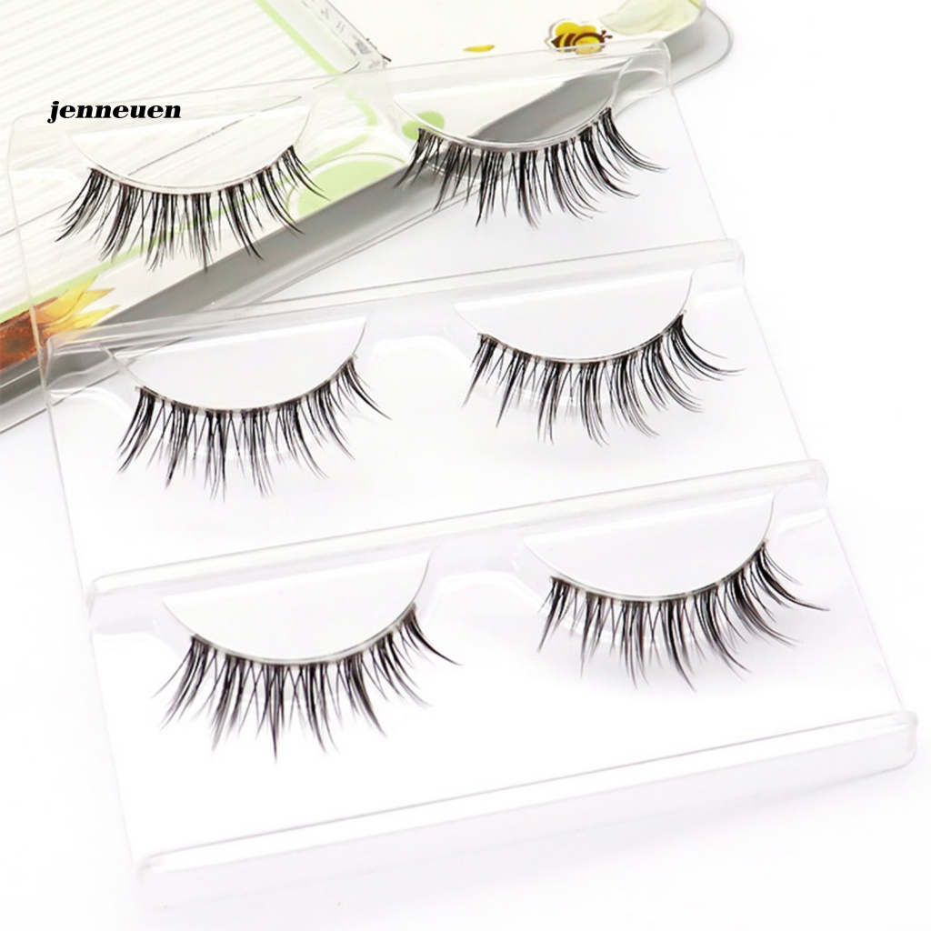 Set 3 Cặp Lông Mi Giả Cong Màu Đen Trang Điểm Làm Quà Sinh Nhật