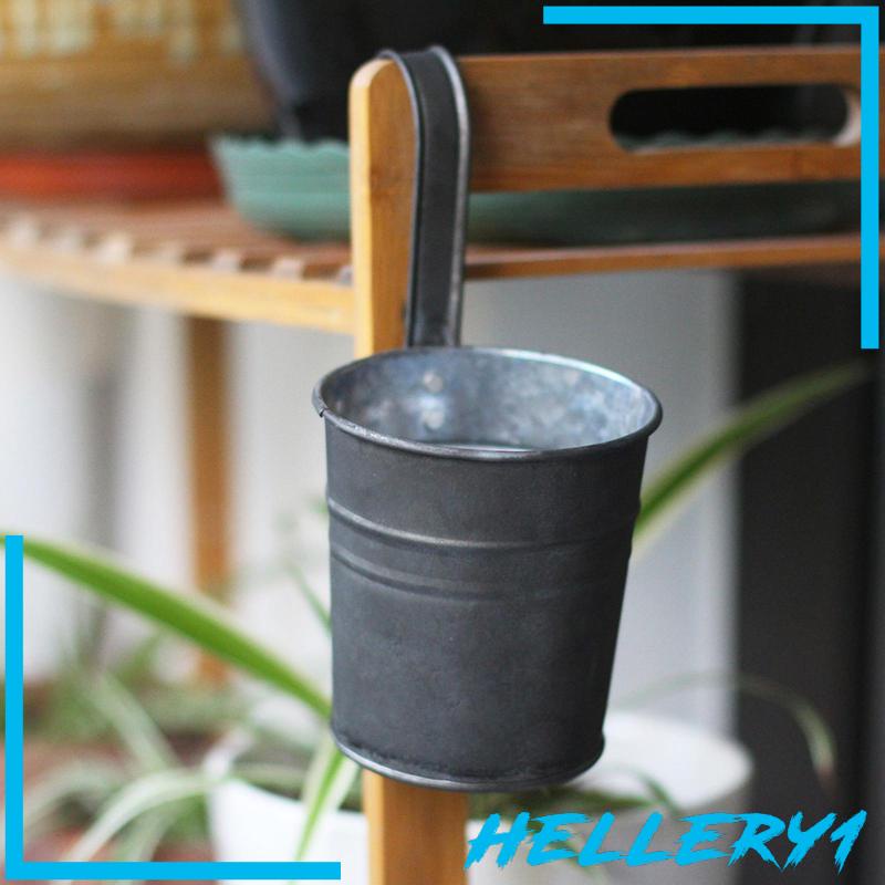 Chậu Trồng Cây Có Móc Treo Mini Bằng Kim Loại Phong Cách Retro Trang Trí Ban Công / Nhà Cửa