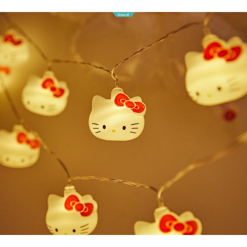 Dây Đèn Hình Nhân Vật Hoạt Hình Sanrio Hello Kitty Phát Sáng Trang Trí Phòng Ngủ