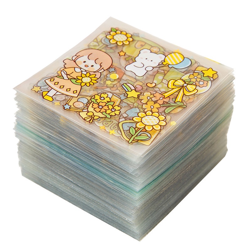 10pcs Miếng Dán PET Họa Tiết Hoạt Hình Chống Thấm Nước TZ046 Trang Trí Điện Thoại / Cốc Nước