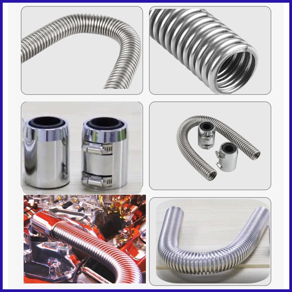 Bộ Ống Tản Nhiệt Động Cơ Xe Hơi Bằng Thép Không Gỉ Mềm Mại 24in 36in 48in Romvn