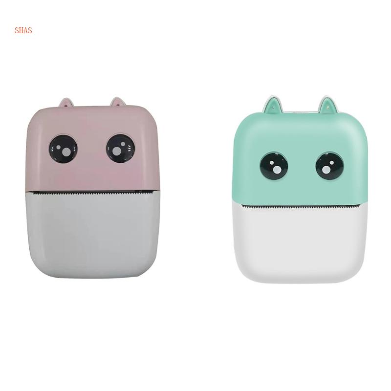 Shas Máy In Ảnh Mini Bỏ Túi Kết Nối Không Dây BT Dùng Làm Đồ Thủ Công DIY