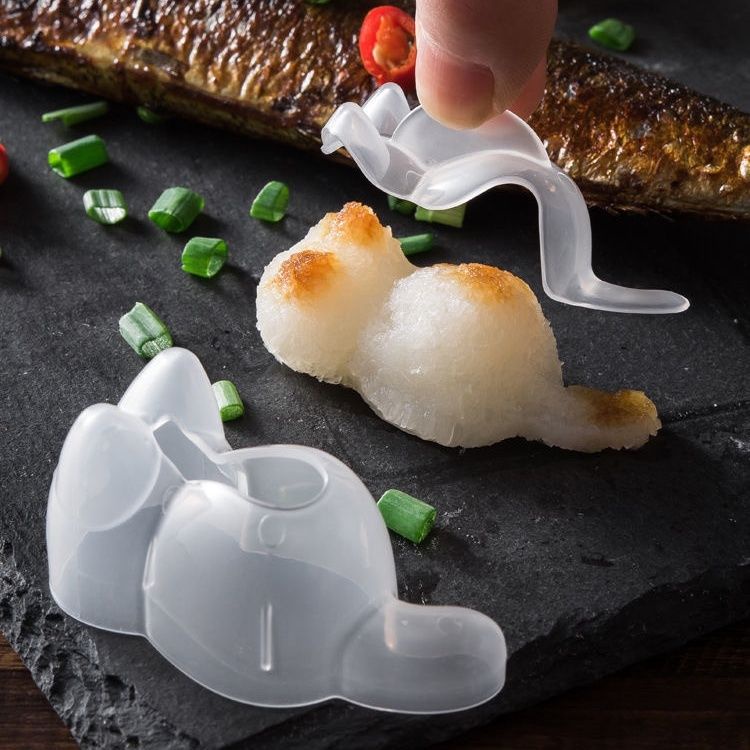 Hàng đã sẵn sàng nhập khẩu khuôn cơm nắm cho mèo trẻ em ăn dụng cụ tiện dụng sushi thực phẩm bổ sung máy tạo mẫu gạo lf8.15