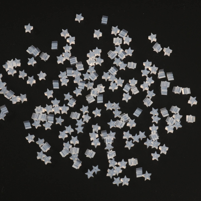 Set 50 Nút Chặn Bông Tai Bằng Silicon Hình Ngôi Sao / Trái Tim