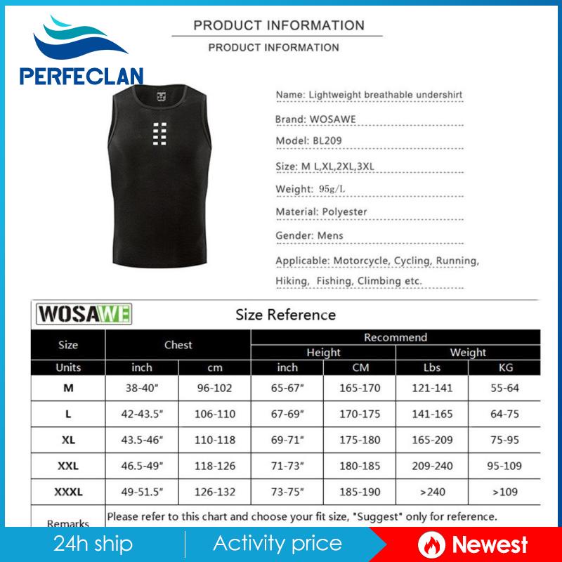Áo Sát Nách Đi Xe Đạp Màu Đen Khối Lượng Nhẹ Và Thoáng Khí Có 5 Kích Cỡ Cho Nam