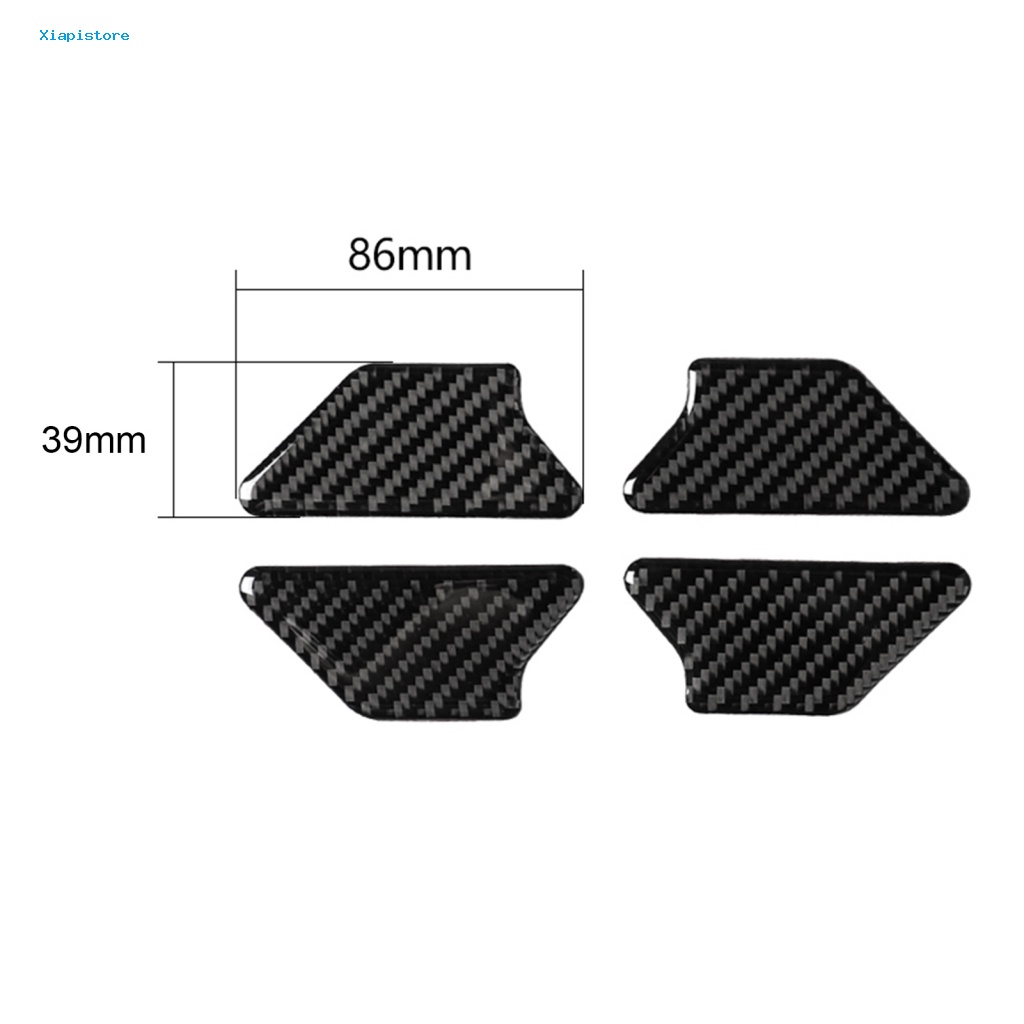 Set 4 Miếng Dán Tay Nắm Cửa Bên Trong Xe Hơi VW Golf 6 R MK6 08-12 Bằng Sợi Carbon