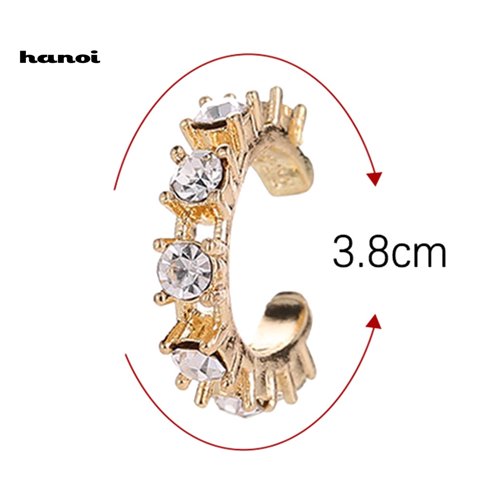 1 Khuyên Kẹp Vành Tai Đính Đá Thời Trang Nữ