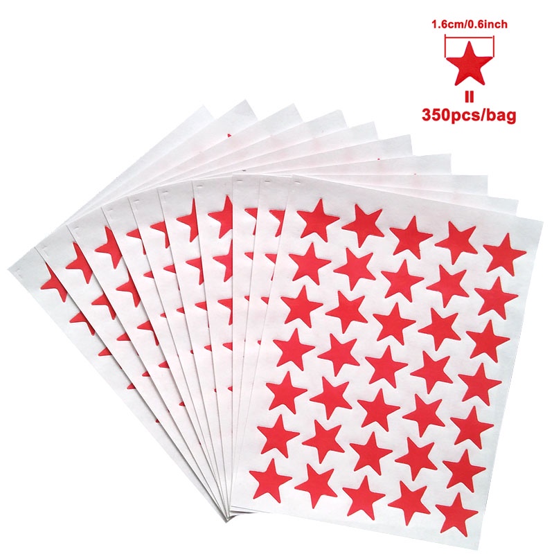 Set 10 Tấm Hình Dán Ngôi Sao Năm Cánh 9.5 * 12.5CM Trang Trí Đa Ứng Dụng