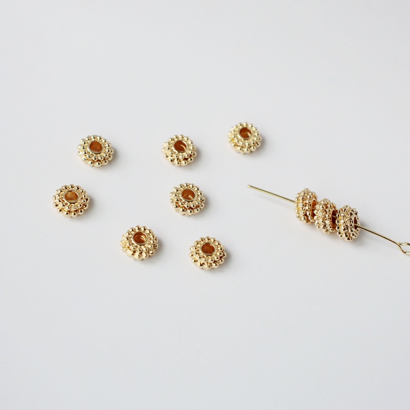 Bộ 10 Hạt Xâu Mạ Vàng 14k Nhiều Màu Sắc Dùng Làm Trang Sức diy