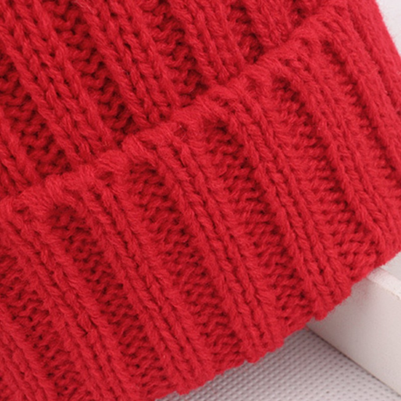 Mũ beanie Trùm Đầu Màu Trơn Đính Quả Bông Dễ Thương Cho Bé