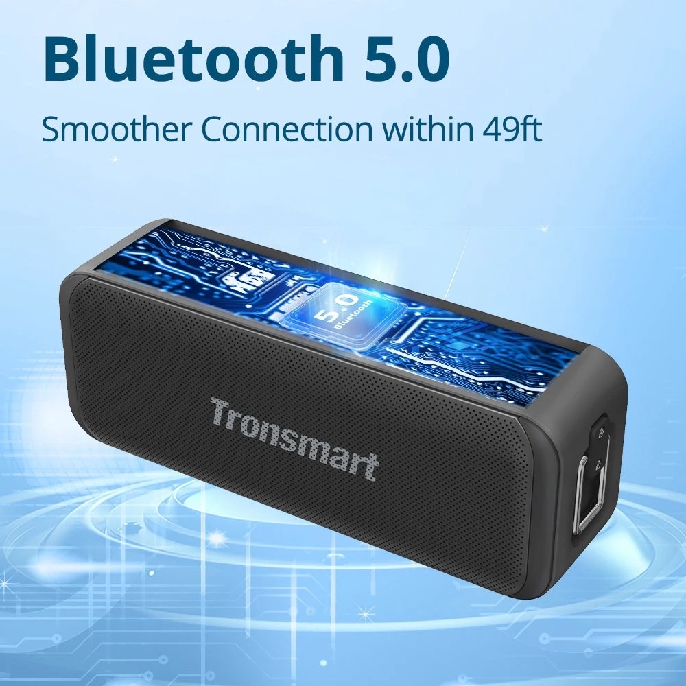 Loa Bluetooth 5.0 Tronsmart T2 Mini Công suất 10W Chống nước IPX7 Cho phép ghép đôi 2 loa | Bảo hành 12 tháng