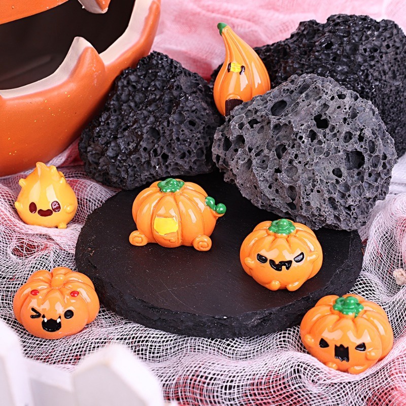 Mô Hình Bí Ngô Halloween Mini Bằng Nhựa Dễ Thương Trang Trí Cho Bữa Tiệc