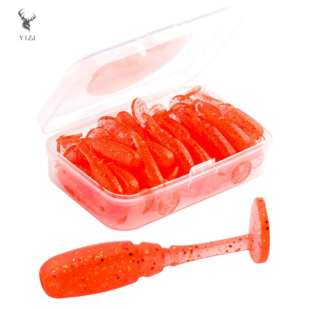 Mồi Câu Cá Giả Hình Chữ t Mềm Mại 3.5cm y1zj