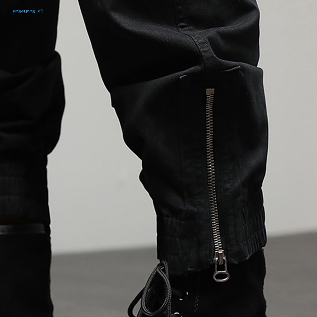 Quần Dài Lưng Thun Nhiều Túi Đa Năng Màu Sắc Thời Trang Đường Phố Cho Nam