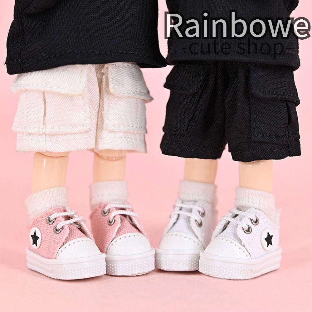 RAINBOW Giày Vải Canvas Dễ Thương Chất Lượng Cao Cho Búp Bê ob11