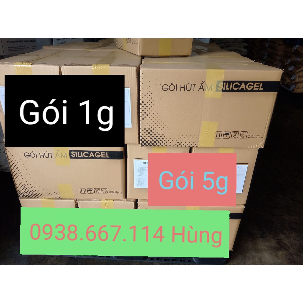 Hạt Hút Ẩm đóng túi 1KG loại 1/5/100/200/500g Silicagel - Hạt chống ẩm mốc, khử mùi - SILICA GEL 500G.