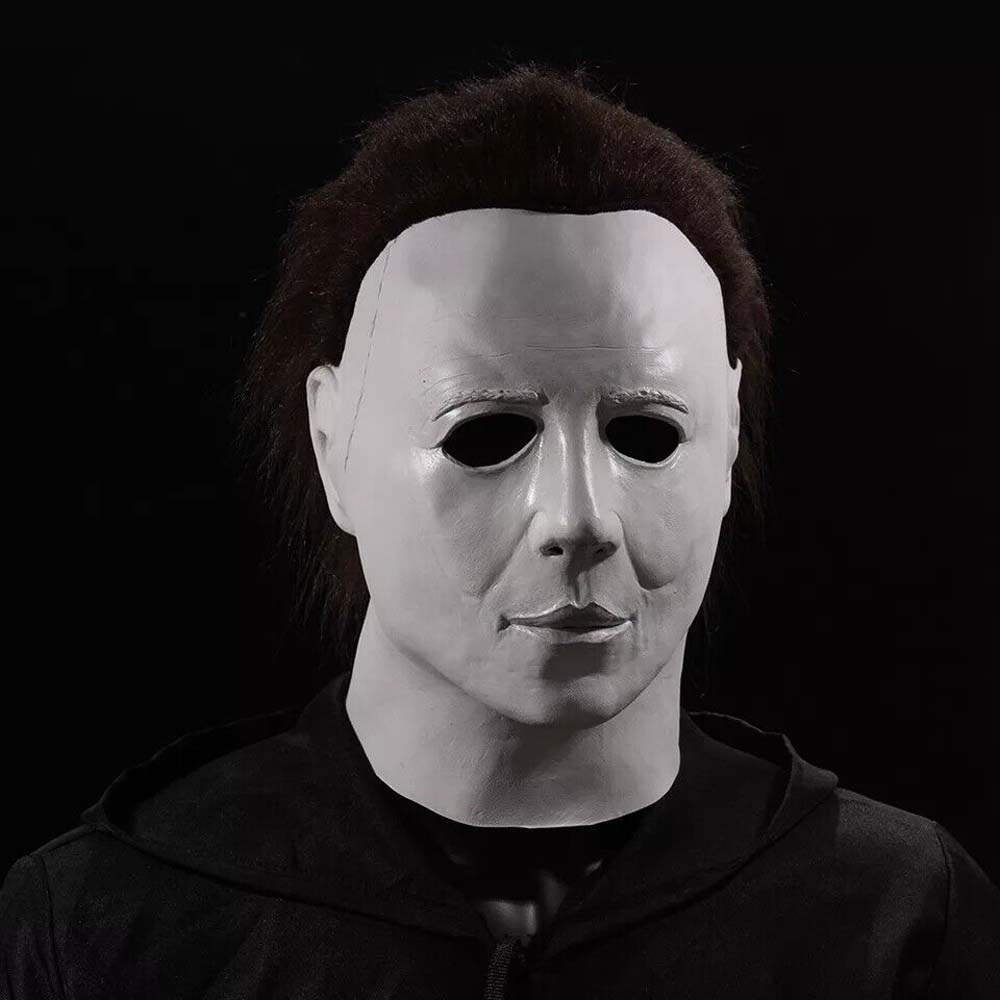 Michael Myers Halloween Full Latex Mask Hair Scary Horror Fancy Dress Costume