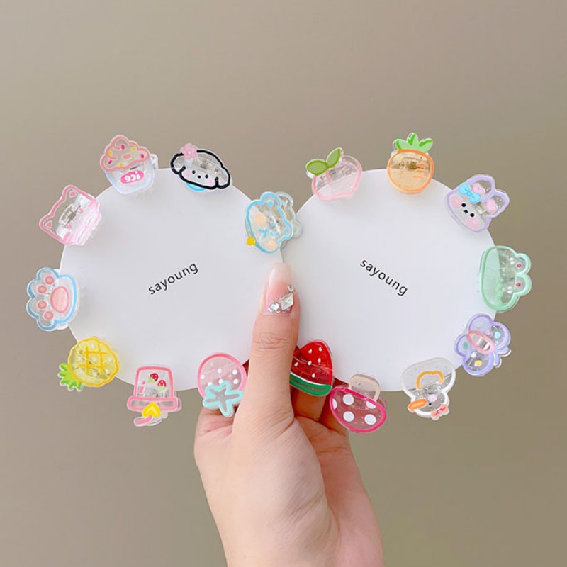 Kẹp Tóc Mini Họa Tiết Hoạt Hình Thời Trang Mùa Hè Cho Bé Gái