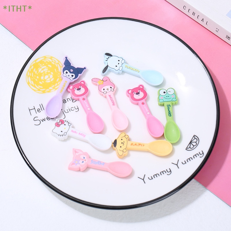Set 5 Muỗng Mini Hình Hoạt Hình Đáng Yêu Trang Trí Nhà Búp Bê Mới