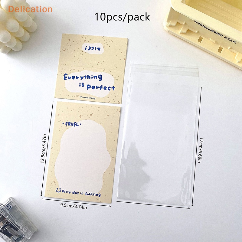 10 Túi thẻ giấy đựng thẻ ảnh ELEBUY 3 inch phong cách kawaii cho văn phòng