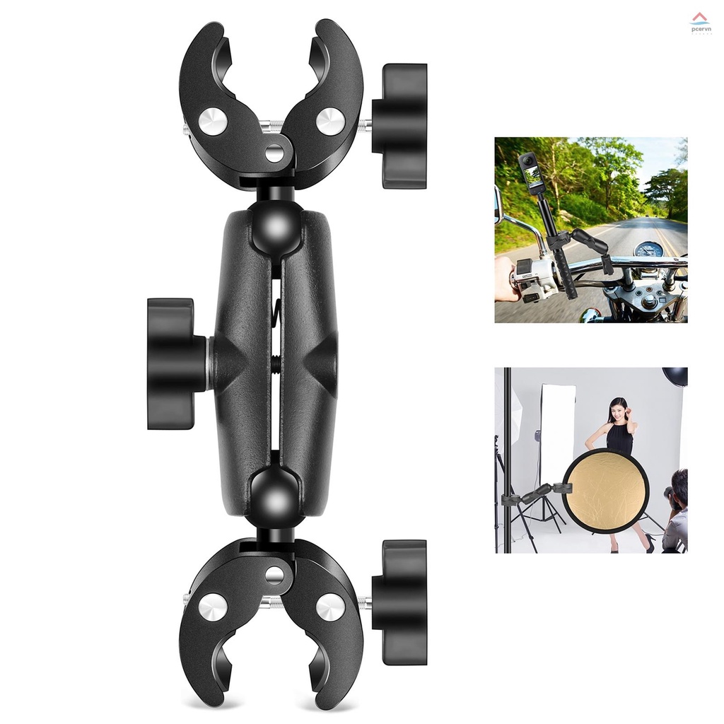 Kẹp Càng Cua PULUZ PU849B Xoay 360 Độ Linh Hoạt Cho Xe Máy° Giá Đỡ Camera Thể Thao Có Thể Xoay Được