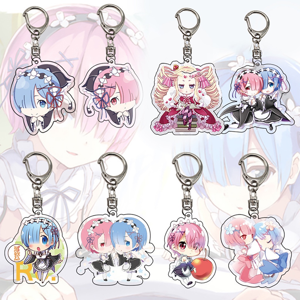 Móc Khóa Mặt Hình Nhân Vật Anime Rem Nhật Bản