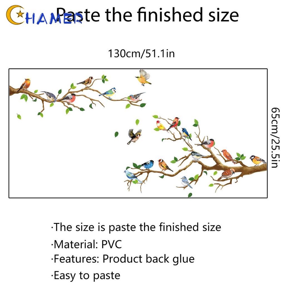 Decal Dán Tường Hình Cành Cây Và Chim Chóc