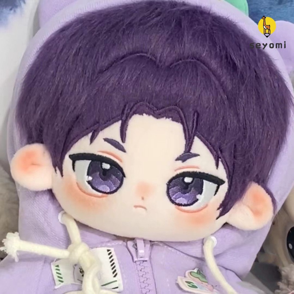 Búp Bê Nhồi Bông 20cm Tóc Tím Dễ Thương