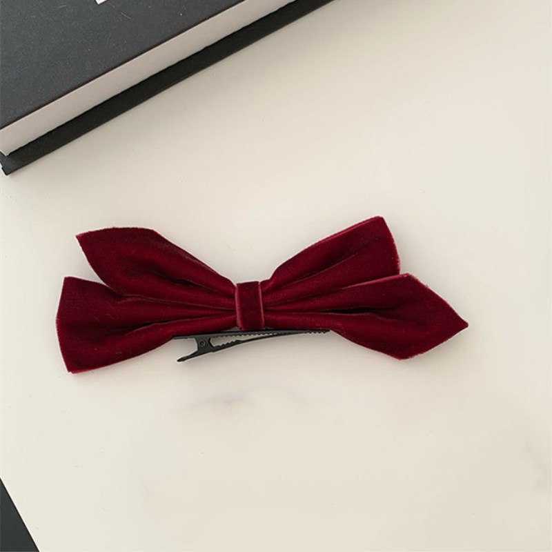 Kẹp Tóc Nơ Bằng Nhung Thời Trang Dành Cho Nữ