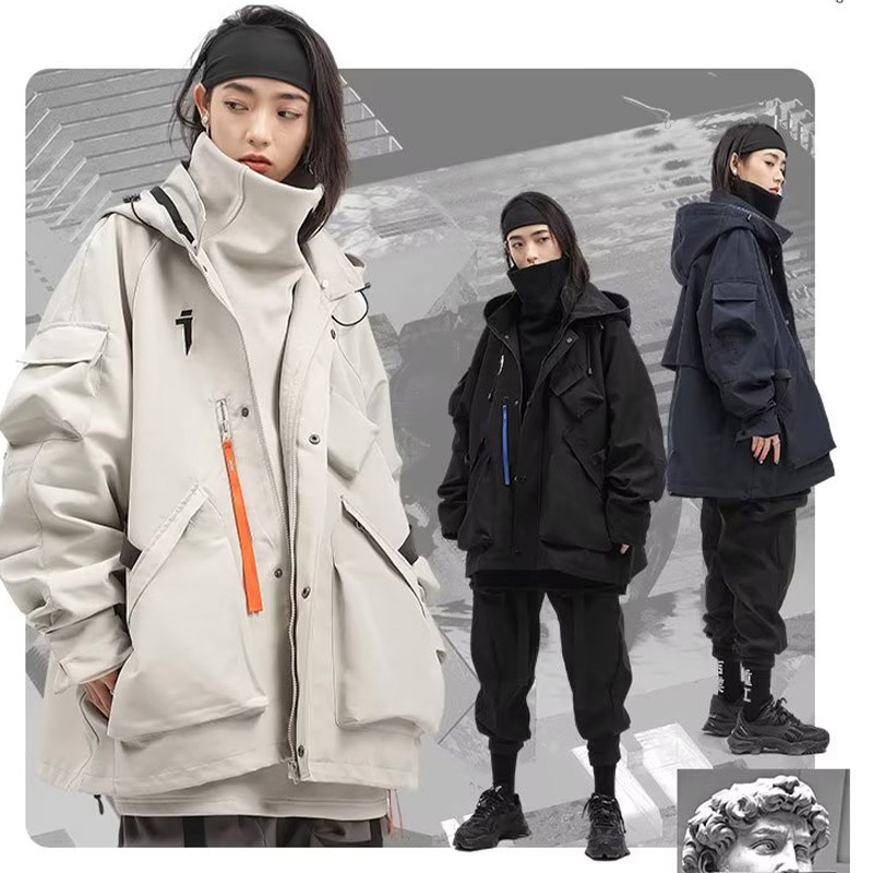 Áo Khoác Cổ Đứng Tay Dài Màu Trơn Phối Khóa Kéo Thời Trang Chất Lượng Cao Cho Nam