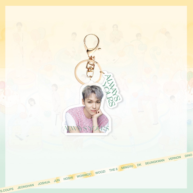 Móc Khóa Acrylic Hình Nhóm Nhạc Kpop Seventeen Mới