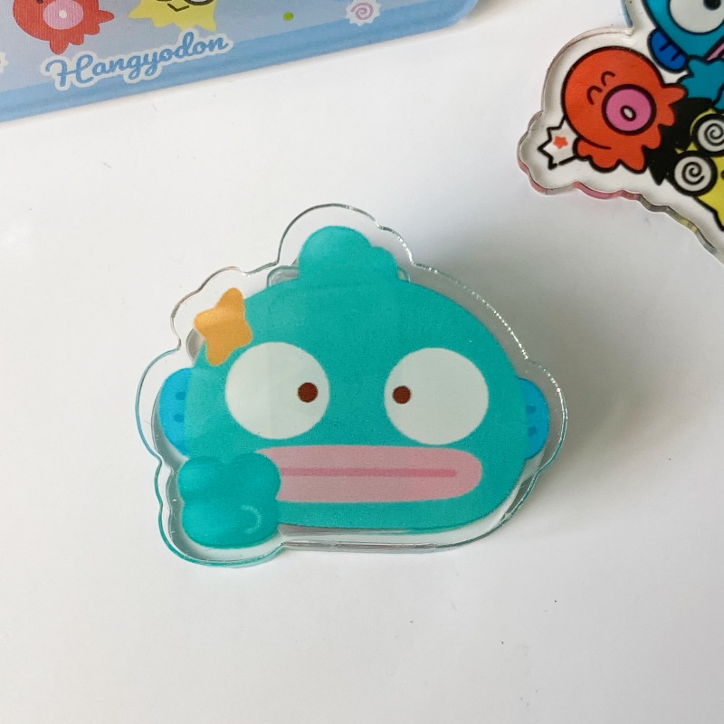 Sanrio Kẹp Niêm Phong Đồ Ăn Vặt Bằng Acrylic Hình Cá Hề Đa Năng Cho Nữ Sinh
