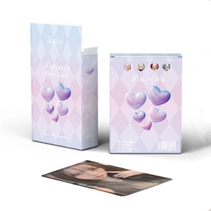 50pcs/box KARINA AESPA Photocards Album Laser Lomo Cards Solo Kpop Collection Kpopfan store