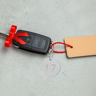 Stainless Steel Numbered Tags Round Numbered Tags ID Tags Key Tags with Key Ring