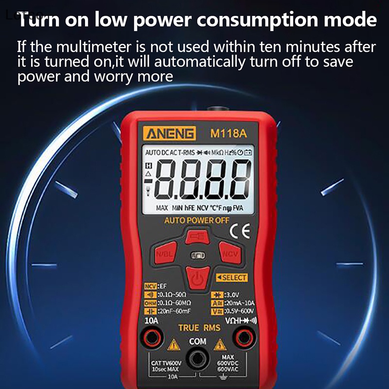 Lotco aneng m118a kỹ thuật số vạn năng xách tay AC/DC Tester Mini resitance Meter RMS
Vn