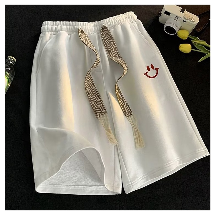 Quần Short Thể Thao 5 / 4 Dáng Rộng In Họa Tiết Hoạt Hình Phong Cách Hàn Quốc Thời Trang Mùa Hè Cho Nam Size M-5XL