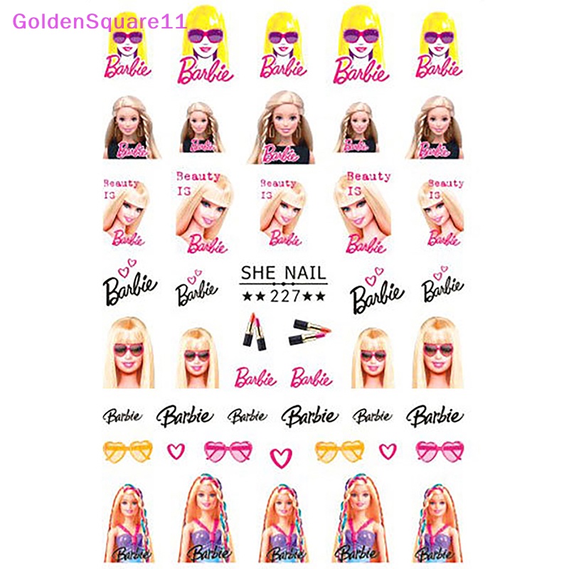 Miếng Dán Trang Trí Móng Tay Hình Búp Bê Barbie Đáng Yêu